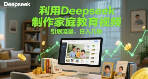 利用Deepseek制作家庭教育视频，引爆流量，日入几张