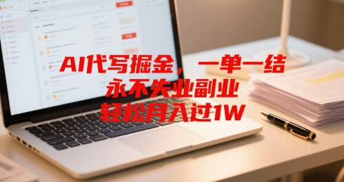 AI代写掘金，一单一结，永不失业副业，轻松月入过1W