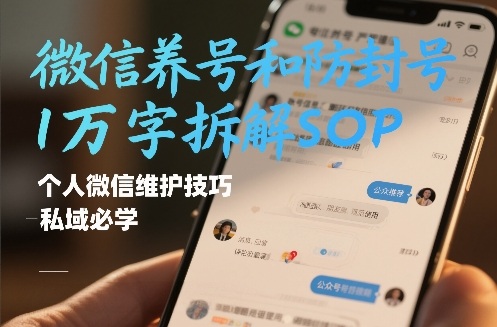 10h4mel5r4o.jpg 微信养号和防封号1万字拆解SOP,个人微信维护技巧,私域必学【文档】