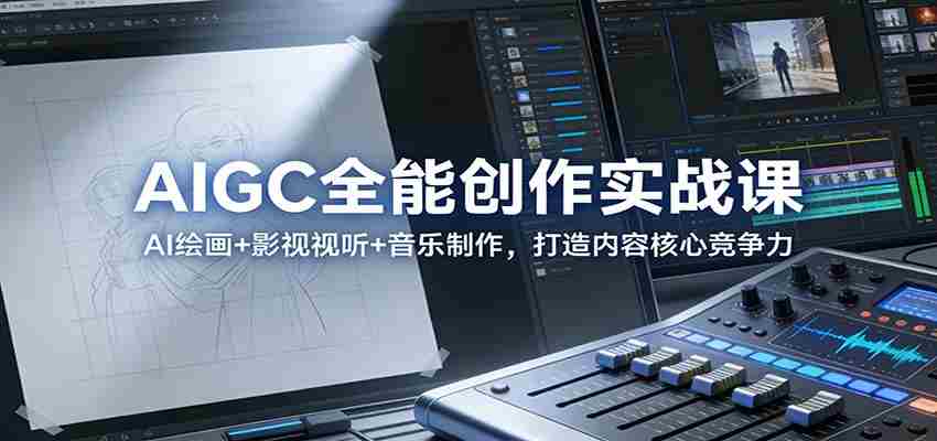 AIGC全能创作实战课：AI绘画+影视视听+音乐制作，打造内容核心竞争力