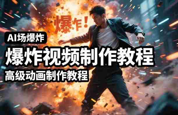 AI场景爆炸视频制作教程，利用人物实拍视频制作出高级的动画特效
