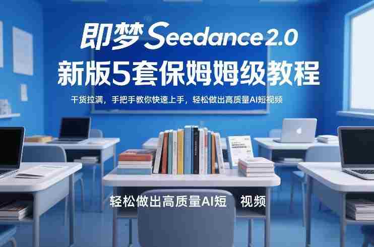 即梦Seedance2.0新版5套保姆级教程，干货拉满，手把手教你快速上手，轻松做出高质量AI短视频