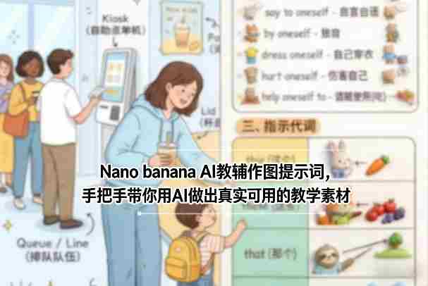 Nano banana AI教辅作图提示词，手把手带你用AI做出真实可用的教学素材