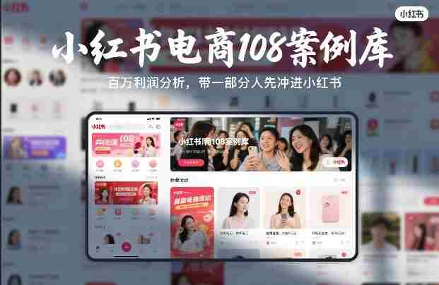 小红书电商108案例库，百W利润分析，带一部分人先冲进小红书【文档】