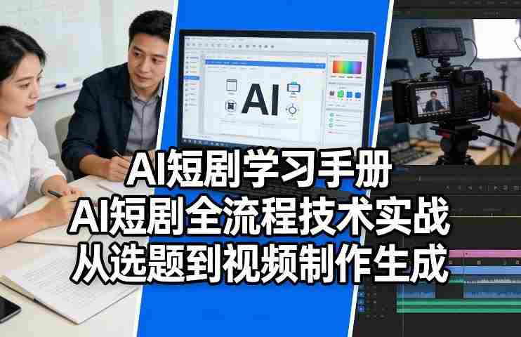 cdx1lnsiyic.jpg AI短剧学习手册,AI短剧全流程技术实战,从选题到视频制作生成