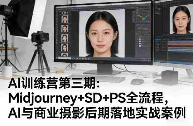 AI训练营第三期：Midjourney+SD+PS全流程，AI与商业摄影后期落地实战案例