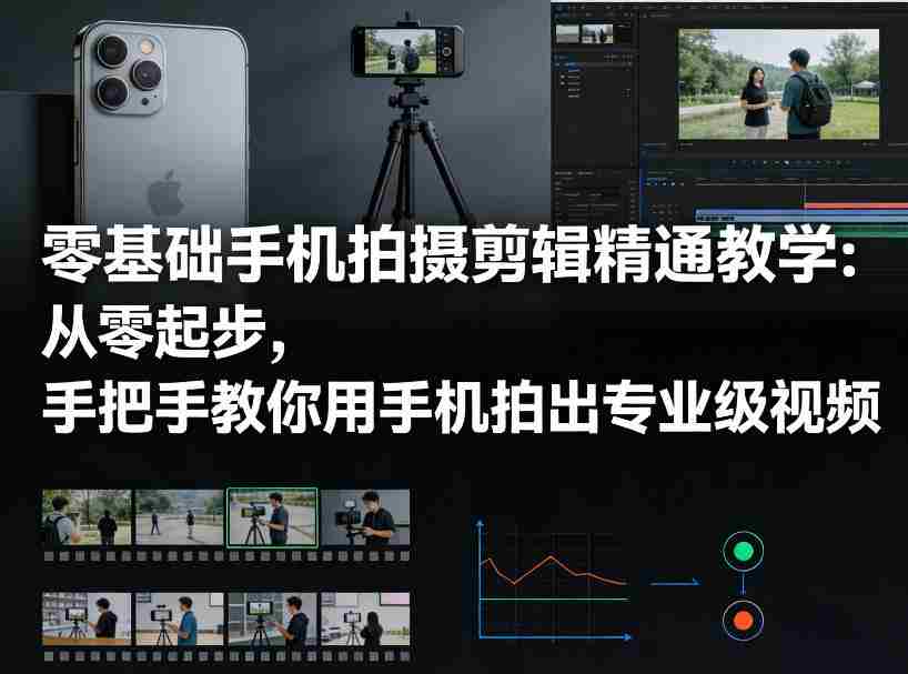 零基础手机拍摄剪辑精通教学：从零起步，手把手教你用手机拍出专业级视频