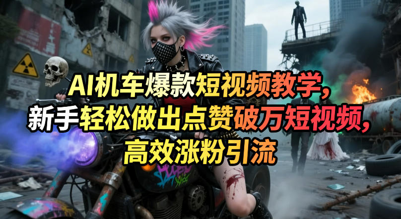 3c50yltsmfz.jpg AI机车爆款短视频教学,新手轻松做出点赞破万短视频,高效涨粉引流