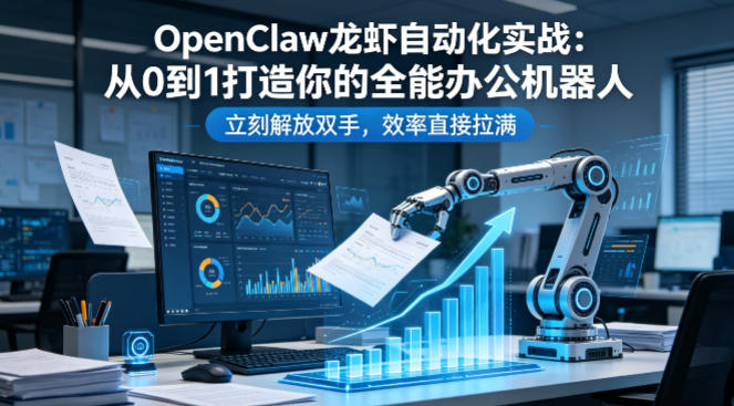 4vhnyf2cgqq.jpg OpenClaw龙虾自动化实战:从0到1打造你的全能办公机器人,立刻解放双手,效率直接拉满