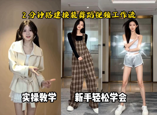 bc0xbmczxpx.jpg 通过Coze工作流,制作《跳舞卡点换装视频》,两分钟制作完成,从0到1演示搭建过程