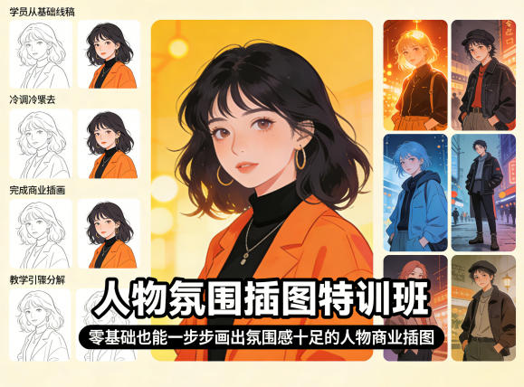 truzyatgian.jpg 人物氛围插图特训班,零基础也能一步步画出氛围感十足的人物商业插图