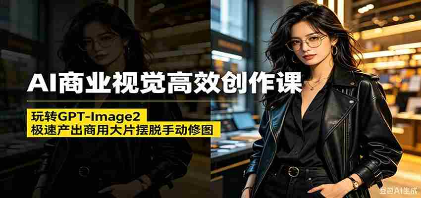 AI商业视觉高效创作课：玩转GPT-Image2，极速产出商用大片摆脱手动修图