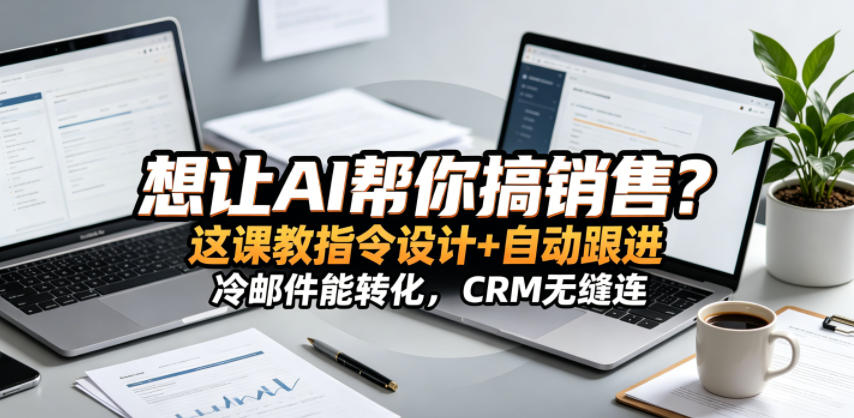 agebh32ja4c.jpg 想让AI帮你搞销售?这课教指令设计+自动跟进,冷邮件能转化,CRM无缝连!【原创双语字幕】