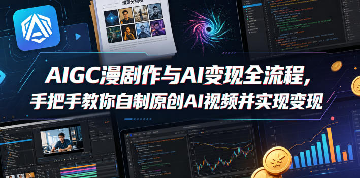 gw1u0ljncm3.jpg AIGC漫剧创作与AI变现全流程,手把手教你自制原创AI视频并实现变现