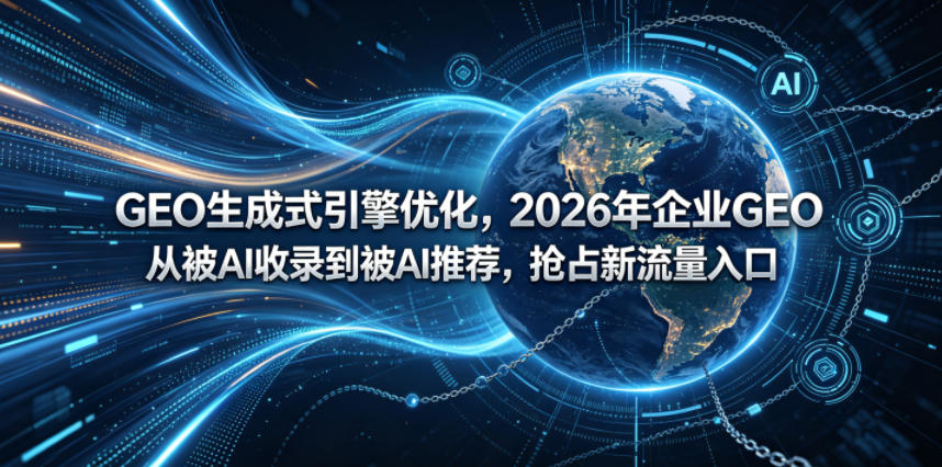 htdtgwjodnc.jpg GEO生成式引擎优化,2026年企业GEO从被AI收录到被AI推荐,抢占新流量入口