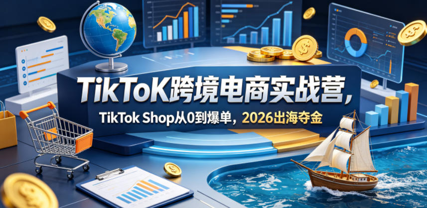 jwmf4glrkfm.jpg TikToK跨境电商实战营,TikTok Shop从0到爆单,2026出海夺金