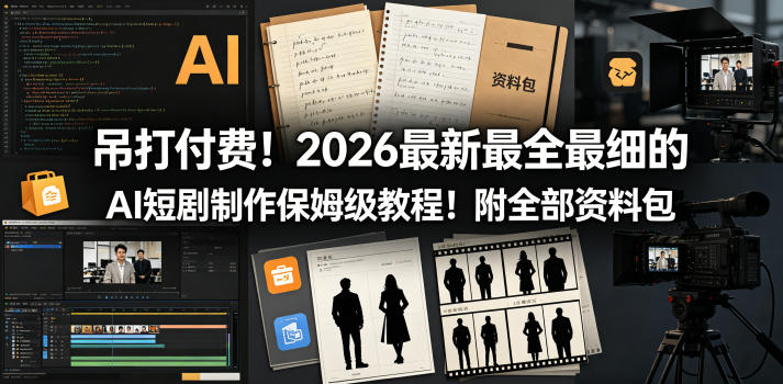 mpk1z04a44b.jpg 吊打付费!2026最新最全最细的AI短剧制作保姆级教程!附全部资料包
