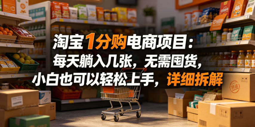 niorhxzrdtz.jpg 淘宝1分购电商项目:每天躺入几张,无需囤货,小白也可以轻松上手,详细拆解