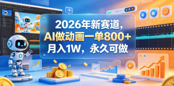 r0xo1hlti50.jpg 2026年新赛道,AI做动画一单800+,月入1W,永久可做