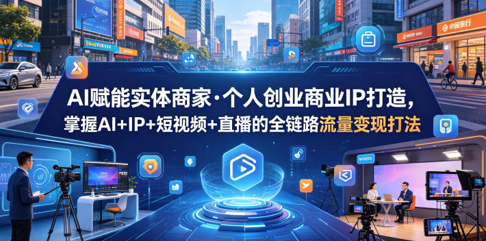 tmd1x1f0x2l.jpg AI赋能实体商家·个人创业商业IP打造,掌握AI+IP+短视频+直播的全链路流量变现打法