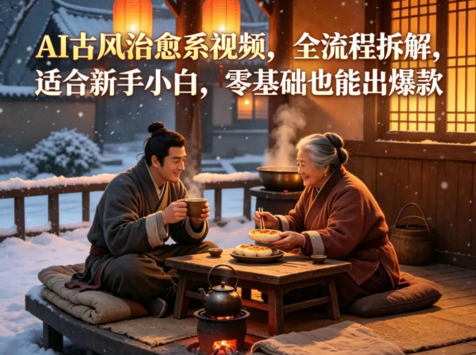 y2anv5uovnb.jpg AI古风治愈系视频,全流程拆解,适合新手小白,零基础也能出爆款