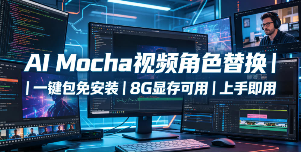 50kfnanfbht.jpg AI MoCha视频角色替换|一键包免安装|8G显存可用|上手即用