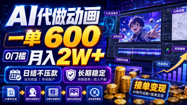 cfx0lmpk4zx.jpg AI代做动画,一单600,0门槛月入2W+,日结不压款,长期稳定【揭秘】