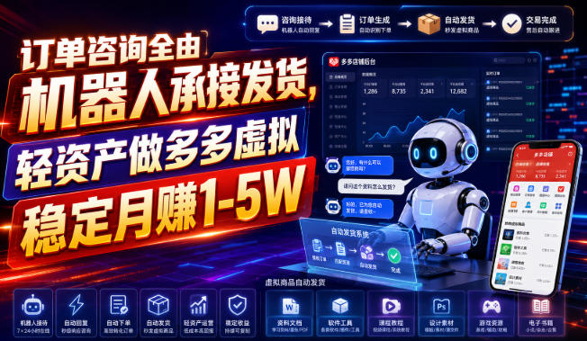 mqhztwgpesm.jpg 订单咨询全由机器人承接发货,轻资产做多多虚拟稳定月賺1-5W【揭秘】