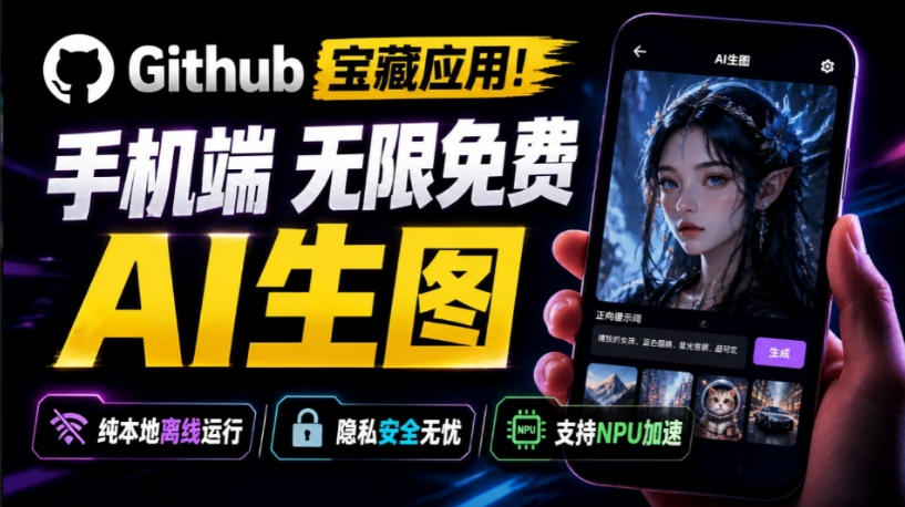 mtkgaymdcq3.jpg Github宝藏应用!手机端无限免费AI生图,纯本地离线运行,支持NPU加速斩获3.1k stars,local-dream